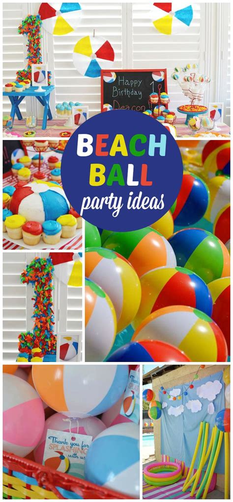 Ideas para cumpleaños de niños. Beach Ball Birthday, Beach Ball Party ...