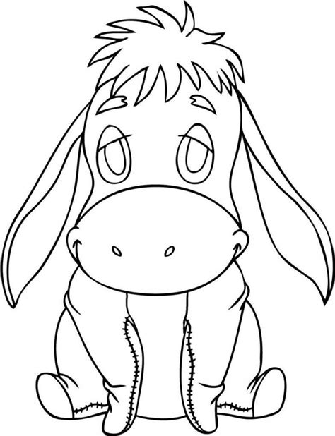 Baby Eeyore Coloring Page - Free Printable Coloring Pages for Kids