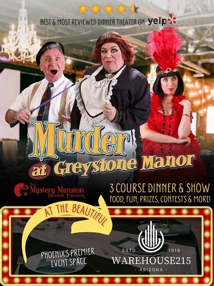 Mystery Mansion Dinner Theater debuts at the historic Warehouse 215