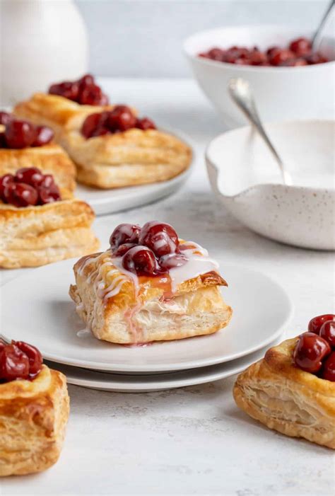 Red Tart Cherry Cream Cheese Puff Pastry