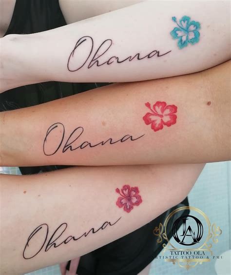 Ohana Tattoo With Flower