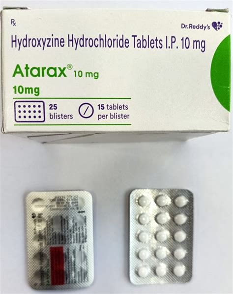 Atarax 10 mg & 25 mg | Hydroxyzine Hydrochloride Tablets | Dosage ...