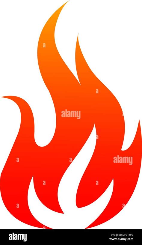 Flaming fire isolated icon. Vector burning bonfire or campfire, hot ...