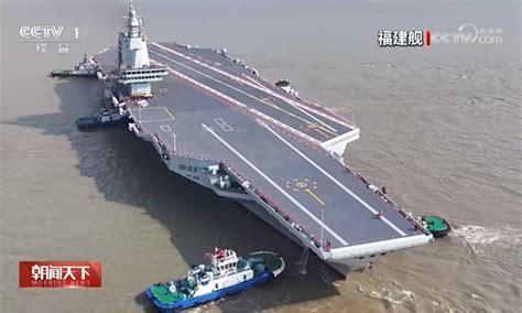 China’s 3rd aircraft carrier the Fujian begins first sea trial ...