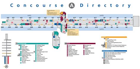 Atlanta airport terminal A map - Ontheworldmap.com