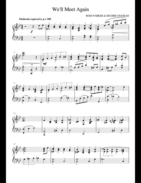 We'll Meet Again bes piano sheet music for Piano, Voice download free ...