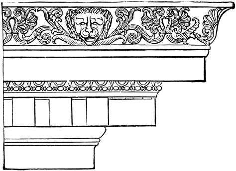 Ionic Cornice from the Temple of Minerva Polias at Priene | ClipArt ETC