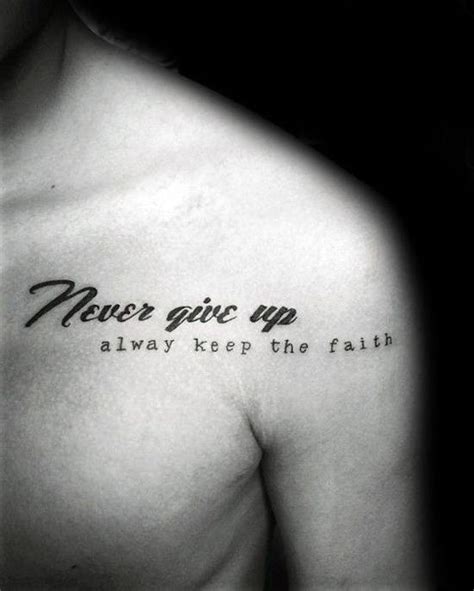 Never Give Up Tattoos Designs