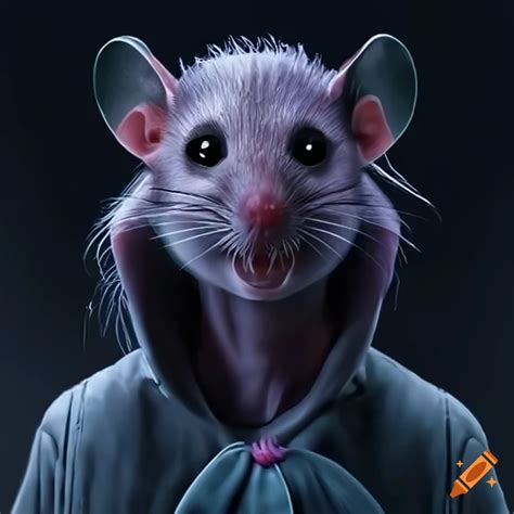 Illustration of a rat-human hybrid creature on Craiyon