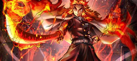 2400x1080 Kyojuro Rengoku Cool HD Demon Slayer 2400x1080 Resolution ...