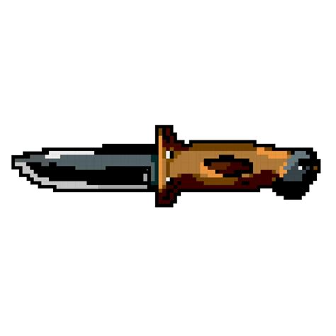 equipment military knife game pixel art vector illustration 23867495 ...