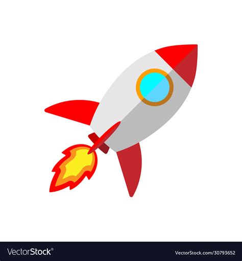 Cartoon rocket space ship Royalty Free Vector Image