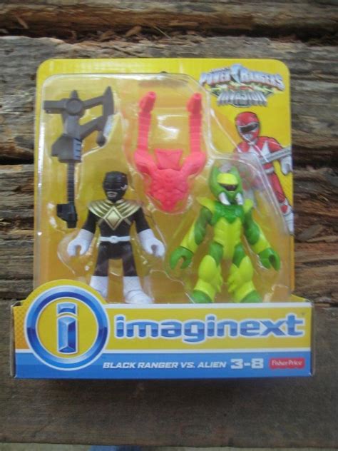 Imaginext Power Rangers Alien Invasion Black Ranger vs Alien Invaders ...