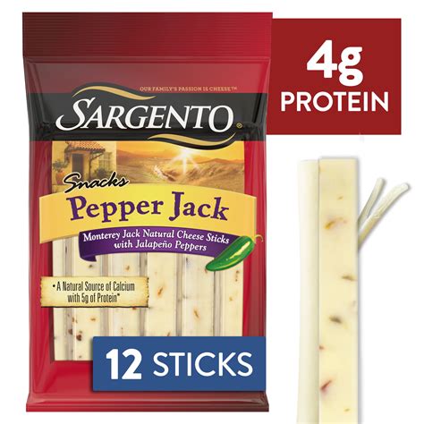 Sargento® Pepper Jack Natural Cheese Snack Sticks, 12-Count – Walmart ...