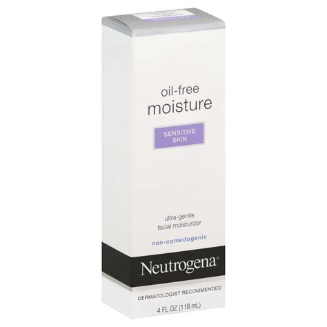 Neutrogena Facial Moisturizer, Oil-Free Moisture, Sensitive Skin, 4 fl ...