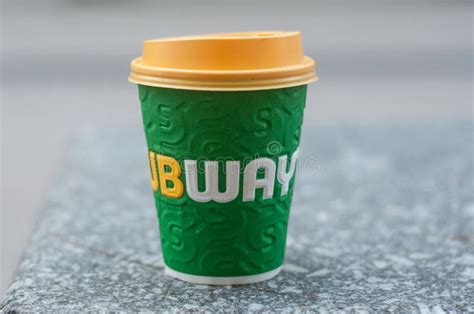 Cup of Coffee from Subway Brand Abandonned in the Street - Subway is ...