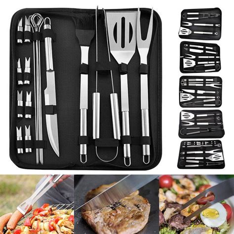 18Pcs Stainless Steel BBQ Tools Set Barbecue Grilling Utensil Sale ...