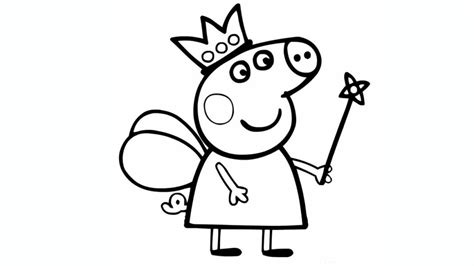 Peppa Pig Fairy coloring book to print and online