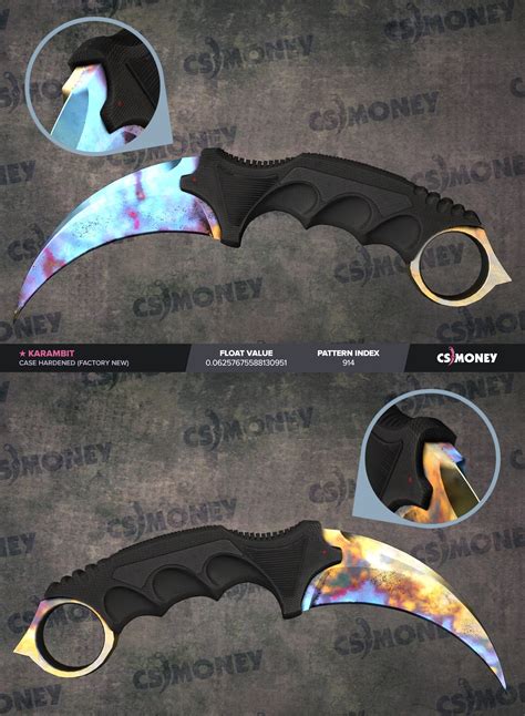 [H] FN Karambit Case Hardened Blue Gem #914 [W] 1500k / 2800USD ...