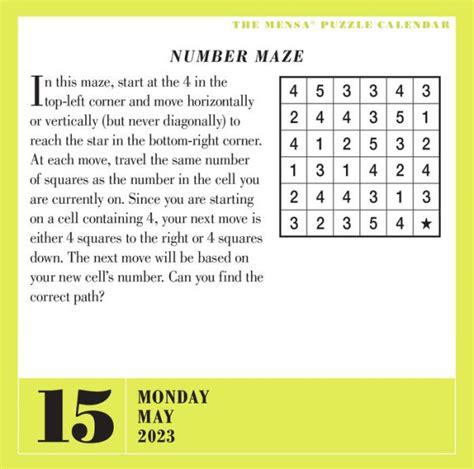 Mensa 365 Brain Puzzlers Page-A-Day Calendar 2023: Word Puzzles, Logic ...