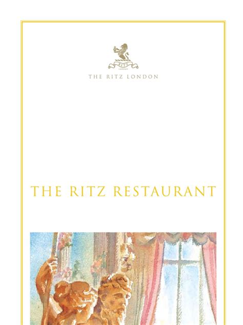 The Ritz London Dinner Menu - Summer 2009 | Pickling | Salad