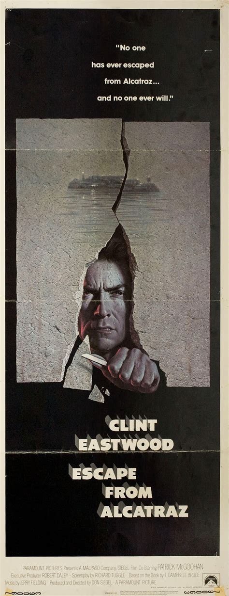 Escape from Alcatraz Original 1979 U.S. Insert Movie Poster ...