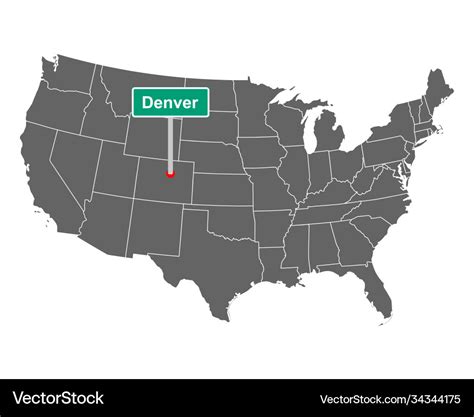 Map Of Usa Showing Denver - Danell Doloritas