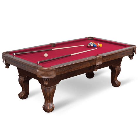 Classic Sport 87-inch Brighton Billiard Pool Table, Burgundy Cloth ...