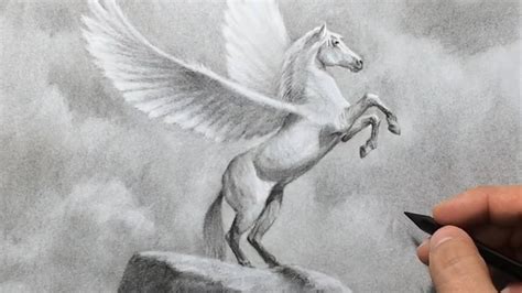 Pegasus Drawing In Pencil