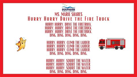 Ms. Marie sings Hurry Hurry Drive the Fire Truck - YouTube