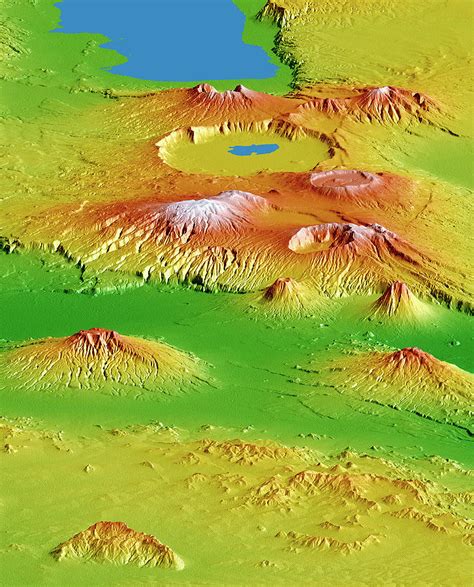 Rift Valley Volcanoes Photograph by Nasa/jpl/nga/science Photo Library ...