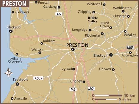 Preston Map - United Kingdom