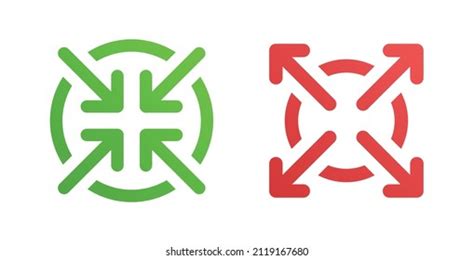 Inside Outside Arrow Icon Minimize Maximize Stock Vector (Royalty Free ...