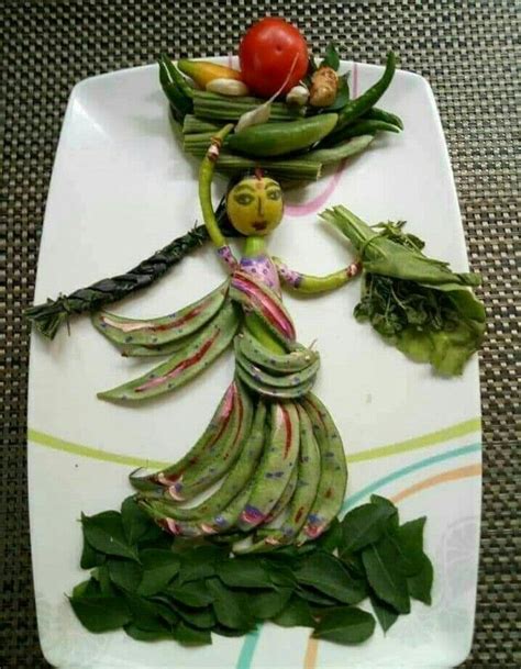 Vegetables art | Healthy food art, Food art, Rangoli designs for ...