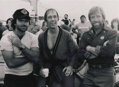 Aaron Norris, David Carradine and Chuck Norris behind the scenes in ...