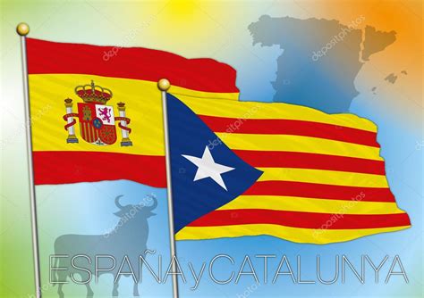 Catalonia and spain flags — Stock Vector © frizio #58023421