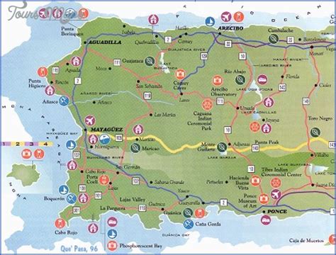 Puerto Rico Map Beaches - ToursMaps.com