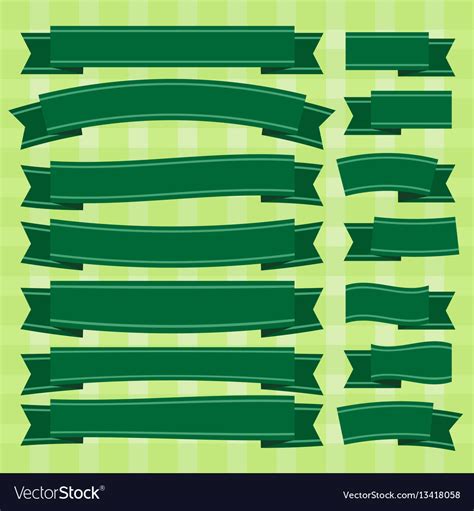 Green ribbon Royalty Free Vector Image - VectorStock