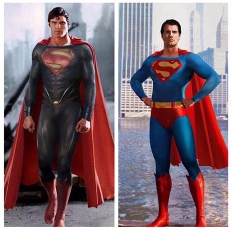 Superman costume swap (Christopher Reeve and Henry Cavill) : DCcomics