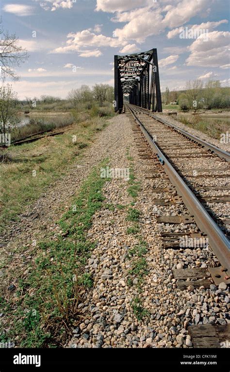 Bridge and Train Tracks Stock Photo - Alamy