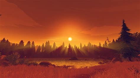 Firewatch Wallpaper 4K Red