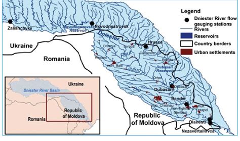 1 Middle and lower part of the Dniester River Basin | Download ...