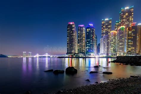 Night View of Marine City in Busan City Editorial Stock Photo - Image ...