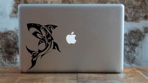 Shark Decal Shark Sticker Shark Tribal Laptop Decal MacBook Sticker ...