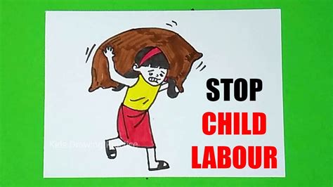 How to draw Child Labour Drawing | How to draw Child Labour | Stop ...