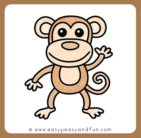 monkey drawing easy step by step - Brenna Jeffers