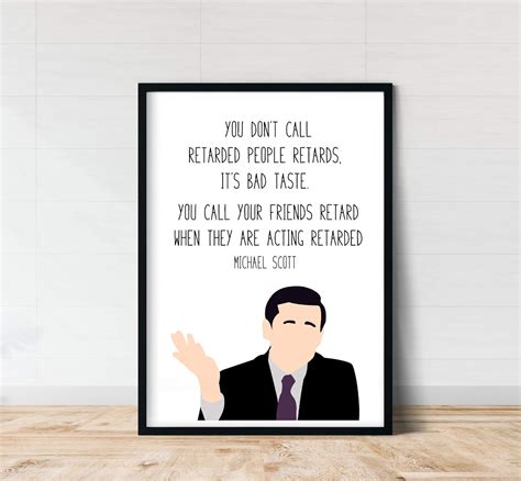 Michael Scott | The Office Wall Art | Funny Wall Art | The Office Quote ...