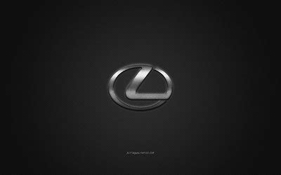 Download wallpapers Lexus logo, silver logo, gray carbon fiber ...