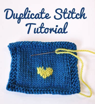 How to do Duplicate Stitch Tutorial with Free Heart Chart ...