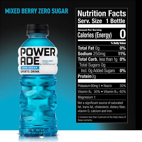 Powerade Zero Nutrition Label | Besto Blog